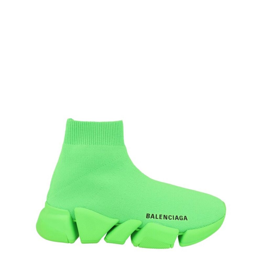 Balenciaga Speed 2.0 Knit Sneakers Green Womens